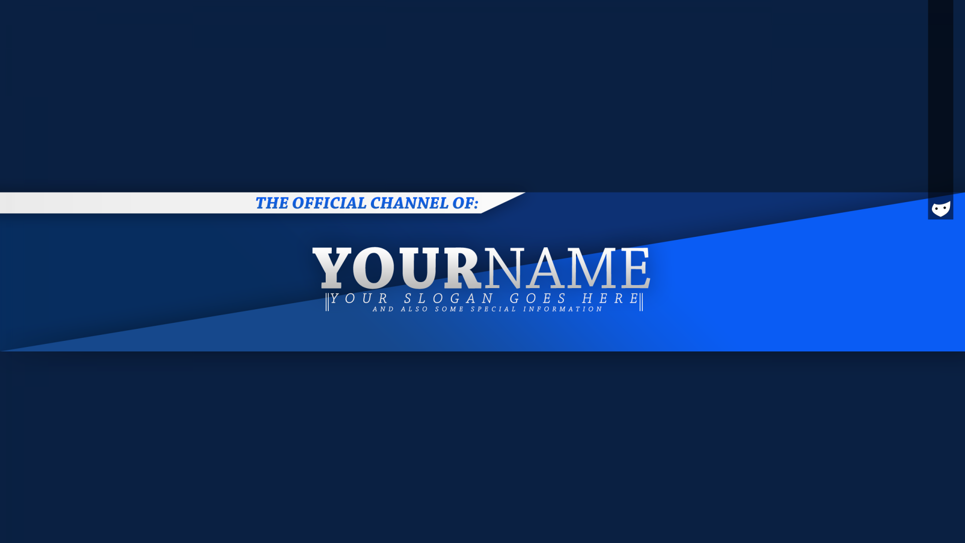 Free Typical Blue YouTube Banner Template | 5ergiveaways