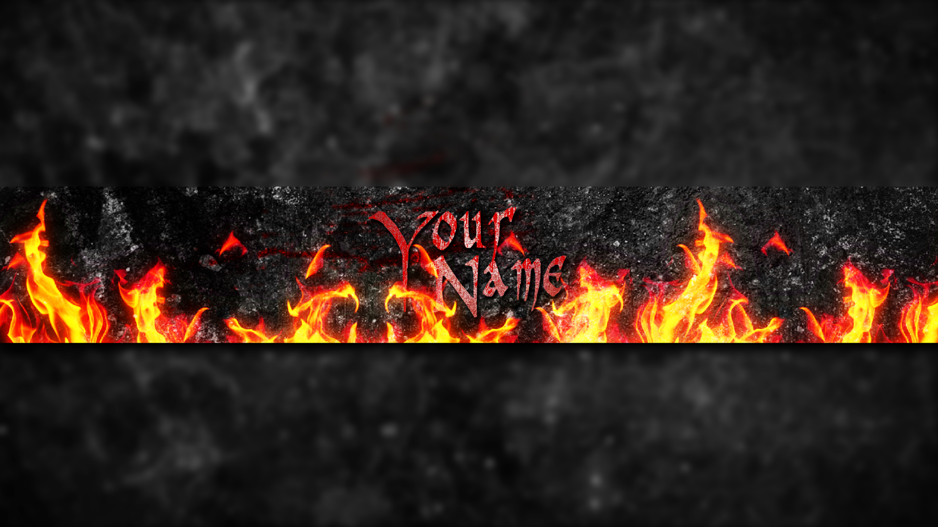 Free Hell YouTube Banner Template | 5ergiveaways