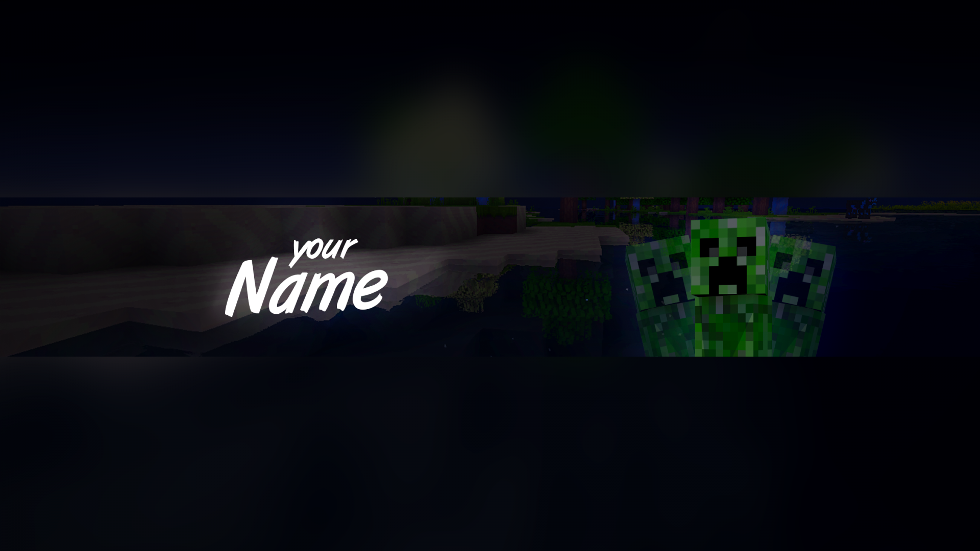 Free Minecraft Creeper Youtube Banner Template 5ergiveaways