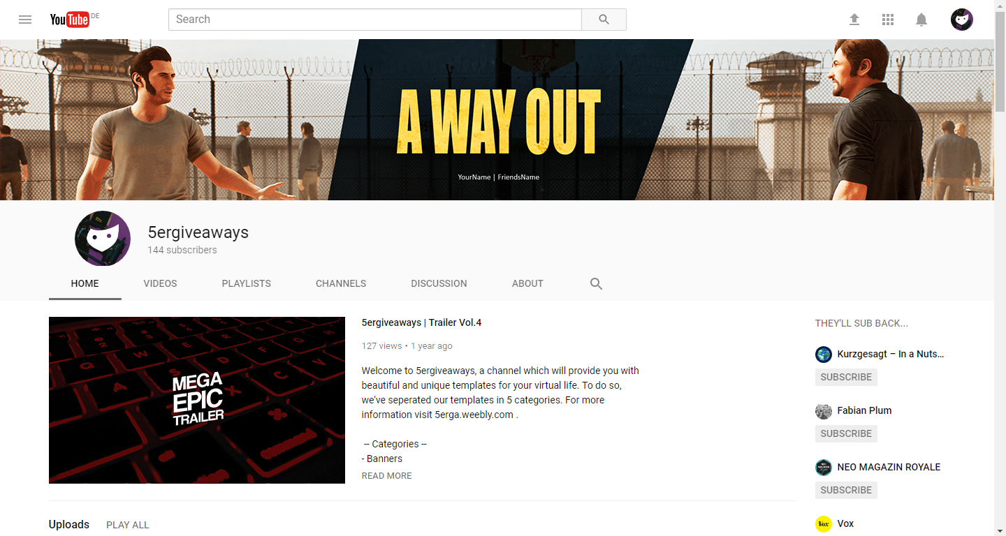 A Way Out Banner Example