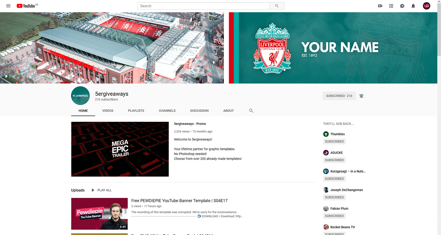 Liverpool Baner Example