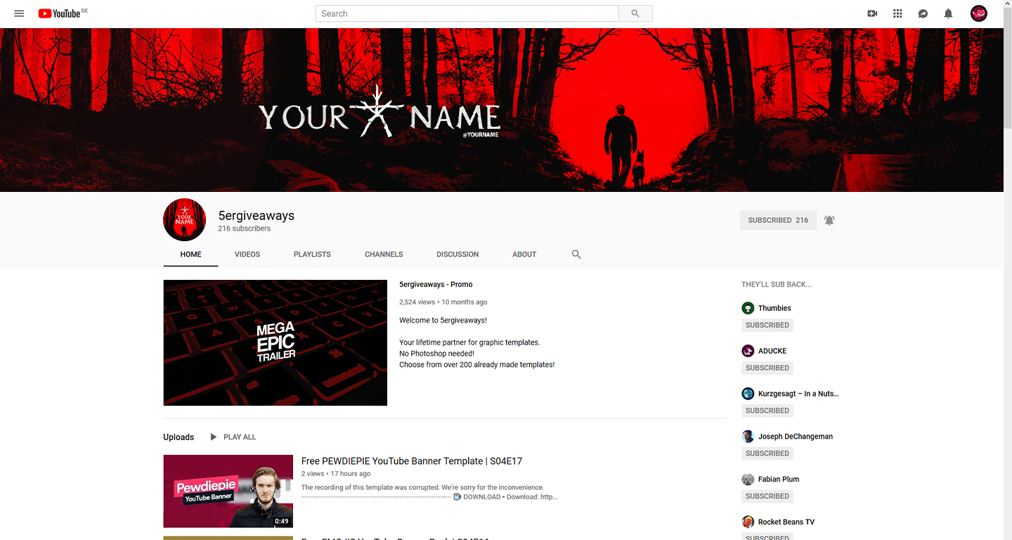 Blair Witch Banner Example