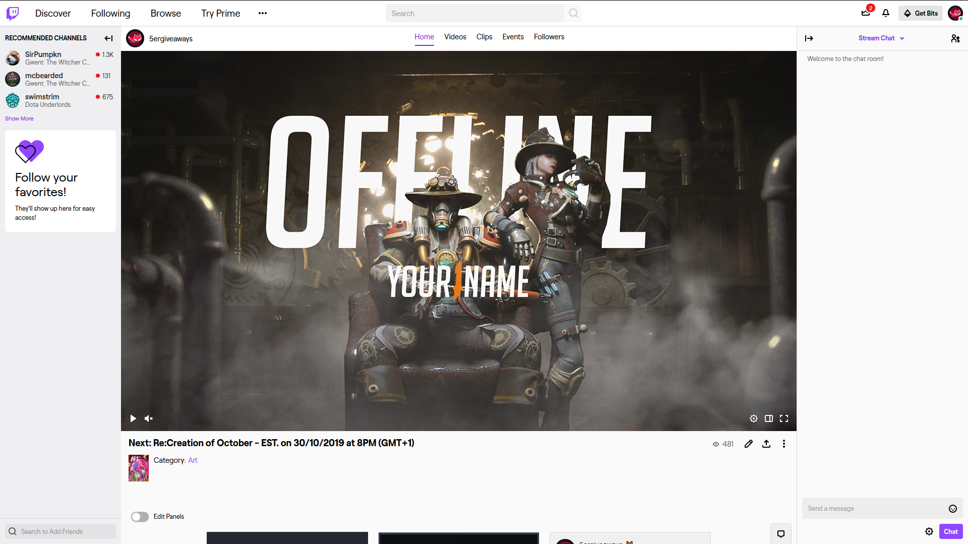 Free Fire Live Twitch Example