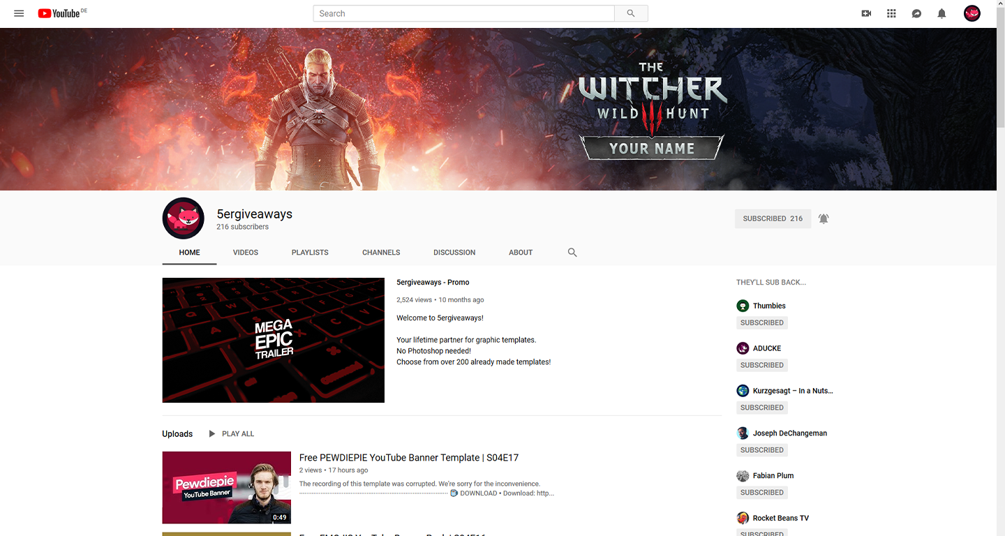 Witcher 3 Banner Example