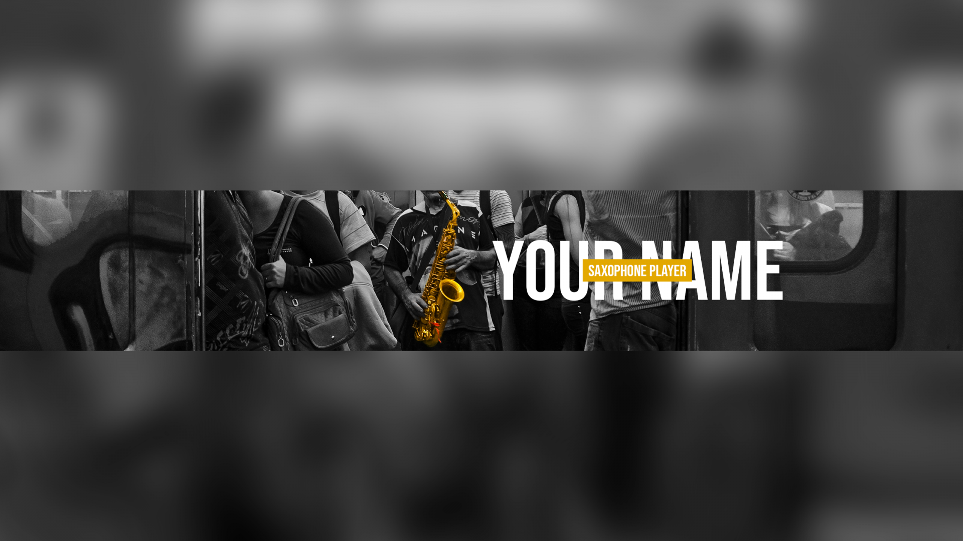 Free Saxophone YouTube Banner Template | 5ergiveaways