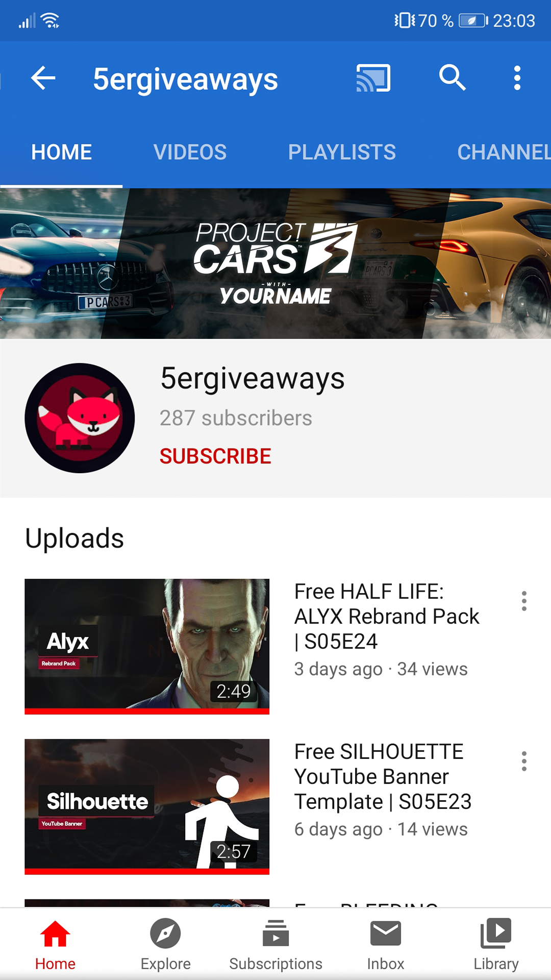 Project Cars 3 Banner Example Mobile